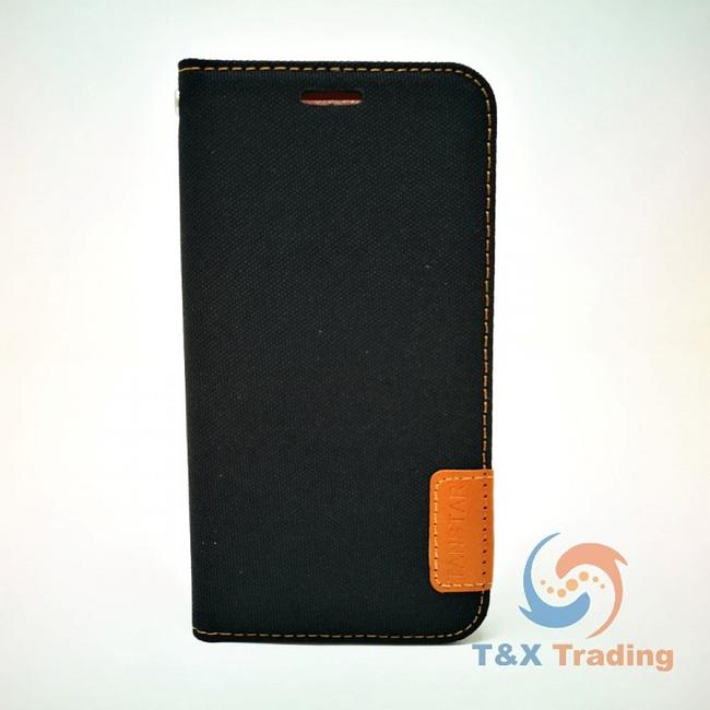 Apple iPhone 6 Plus / 7 Plus / 8 Plus - TanStar Fabric Wallet Case with Magnetic Closure