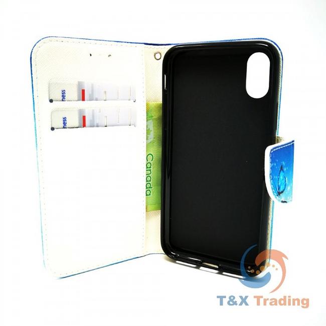 Apple iPhone X / XS - New Book Style Wallet Case with Design
