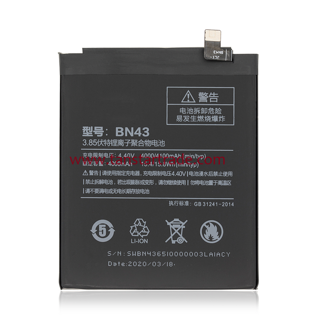 replacement battery BN43 for Xiaomi Redmi Hongmi Note 4X