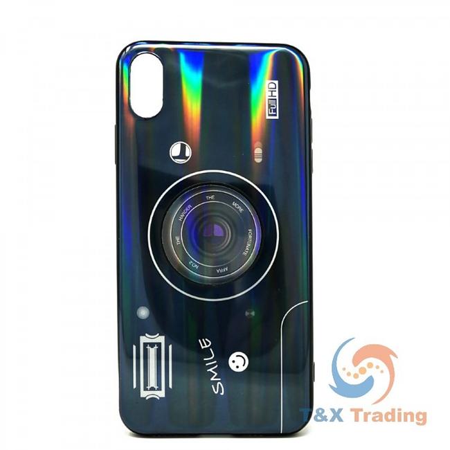 Apple iPhone X / XS - Holographic Camera Case with Pop Socket