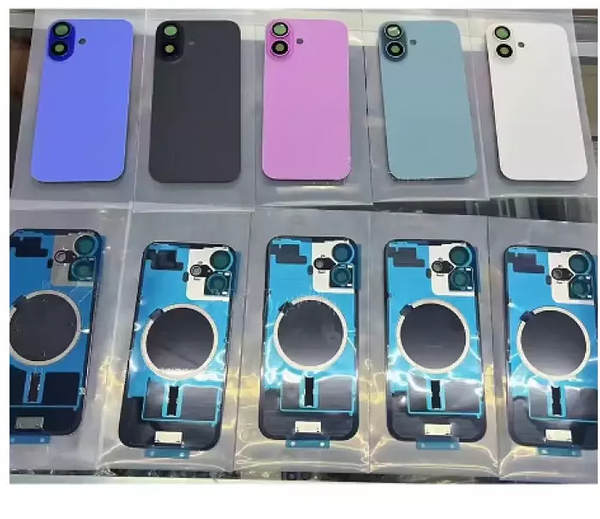 back glass with metal frame and flex for iPhone 16