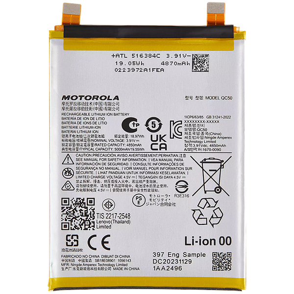 replacement battery QC50 for Motorola Moto Edge 2024 XT2405 Fusion 5G XT2429