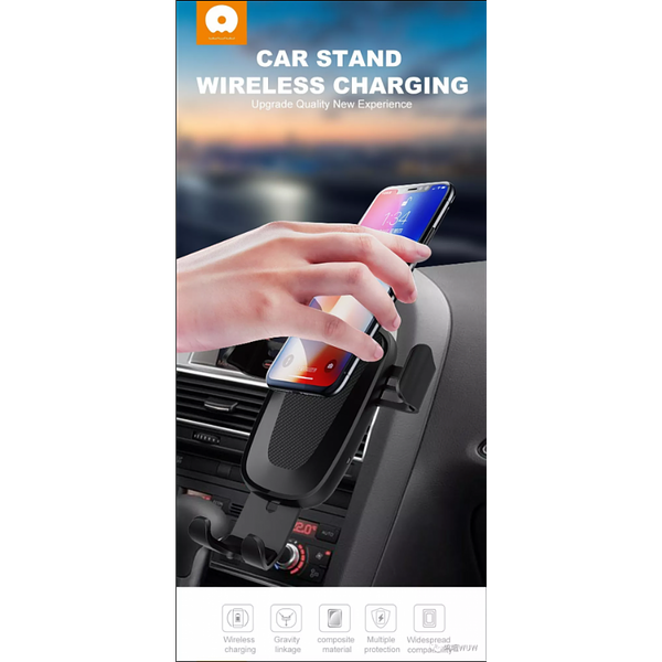 WUW Fast Wireless Electric Car Charger with Gravity Vent Mount WUW-W12