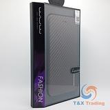 Apple iPhone 6 Plus / 6S Plus - WUW Flip Carbon Fiber Wallet Case