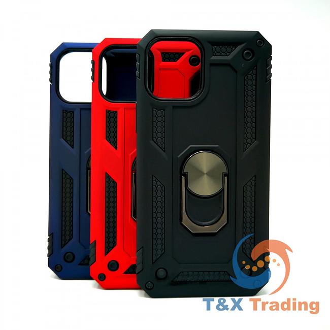 Apple iPhone 12 / 12 Pro - Transformer Magnet Enabled Case with Ring Kickstand