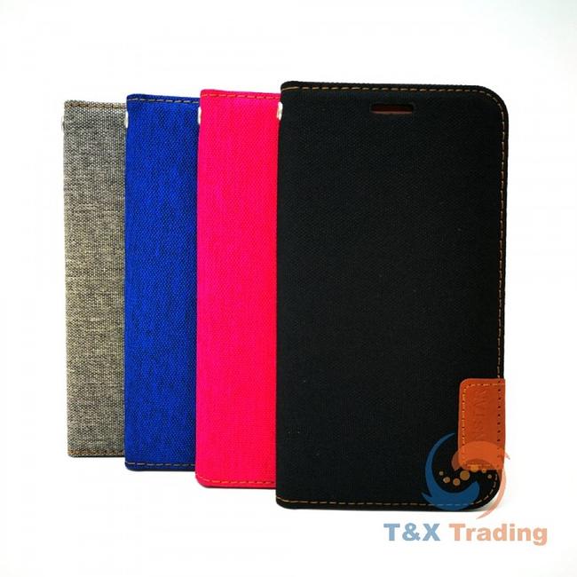 LG G7 - TanStar Fabric Wallet Case with Magnetic Closure