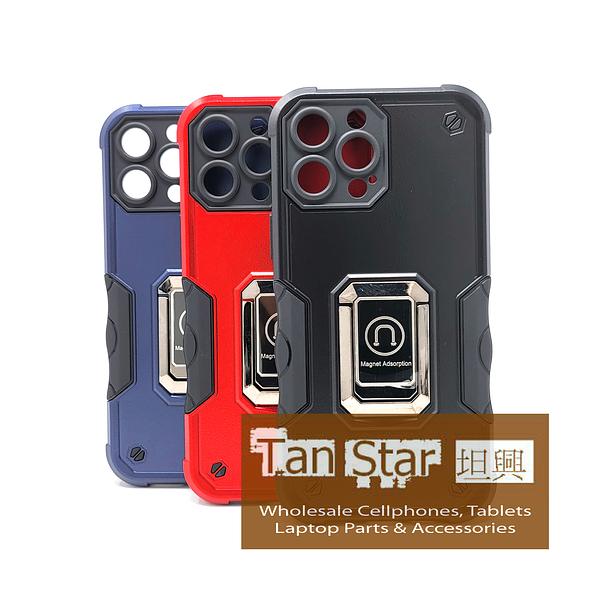 Apple iPhone 13 Pro - Squeeze Magnet Enabled Reinforced Corner Case with Kickstand