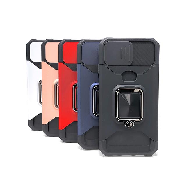 Apple iPhone 7 / 8 / SE 2020 / SE 2022 - Secure Card Holder Magnet Enabled Case with Ring Kickstand