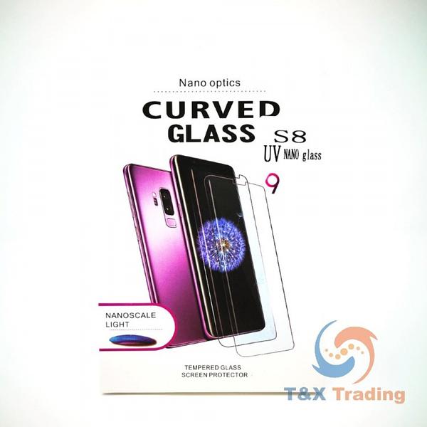 Samsung Galaxy S8 Plus / S9 Plus  - Full Glue UV Cured Curved Tempered Glass Screen Protector