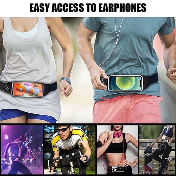 Running Belt, Running Waist Pack Bag for Women & Men Reflective Fitness Cycling Belt Workout Gym Jogging Pocket Adjustable Sport Travel Fanny Pack Cell Phone Holder fits Large Phones UP to 7"