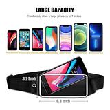 Running Belt, Running Waist Pack Bag for Women & Men Reflective Fitness Cycling Belt Workout Gym Jogging Pocket Adjustable Sport Travel Fanny Pack Cell Phone Holder fits Large Phones UP to 7"