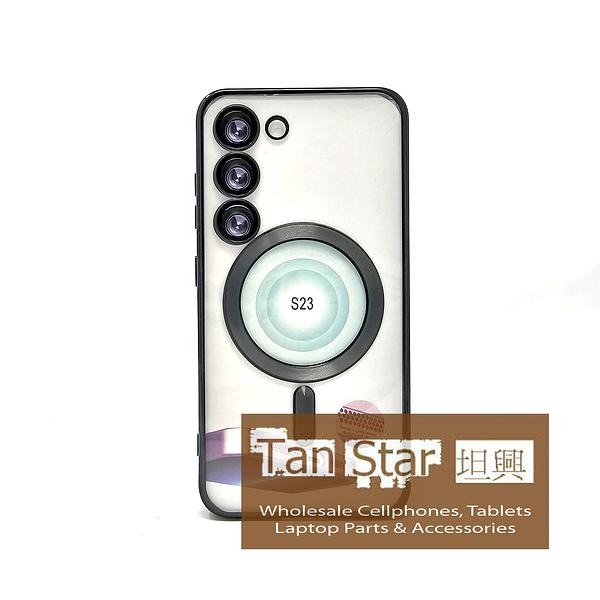 Samsung Galaxy S23 - Chrome Edge Magnet RING Silicone Case