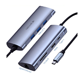 Jellico HU-81 Notebook 8-in-1 Port USB C Hub with USB / SD Card / Micro SD / USB-C / HDMI / RJ45