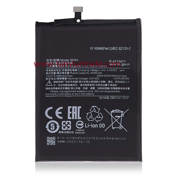replacement battery BN54 for Xiaomi Redmi 9 Redmi note 9