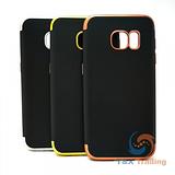 Samsung Galaxy S7 - Black Silicone Phone Case with Chrome Edge