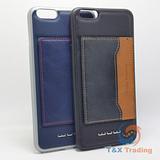 Apple iPhone 6 Plus / 6S Plus - WUW Fashion Leather Credit Card Pocket Holder Case