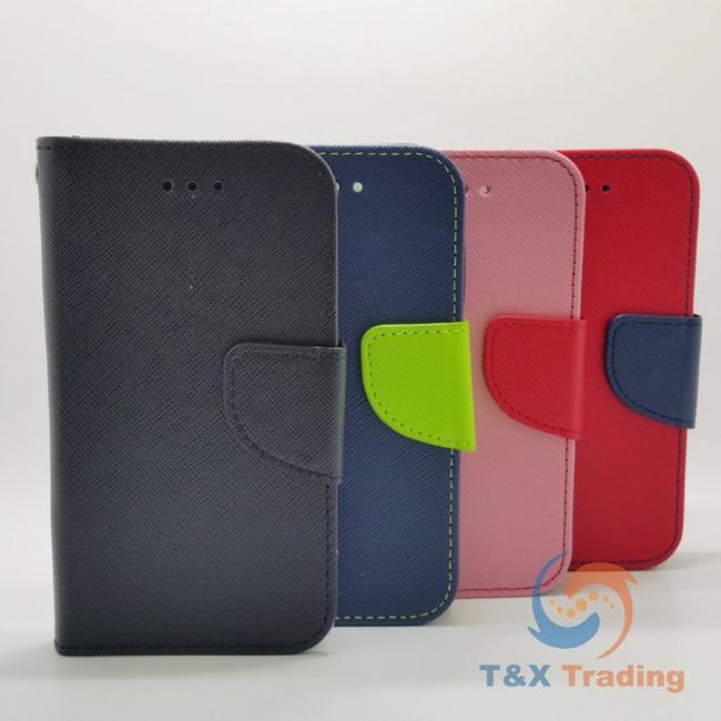 Universal M (4.2-4.4 inch) - Book Style Wallet Case with Strap