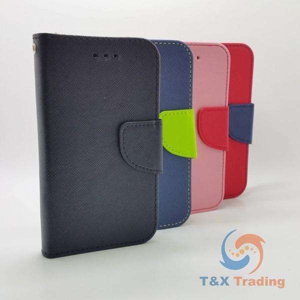 Universal M (4.2-4.4 inch) - Book Style Wallet Case with Strap