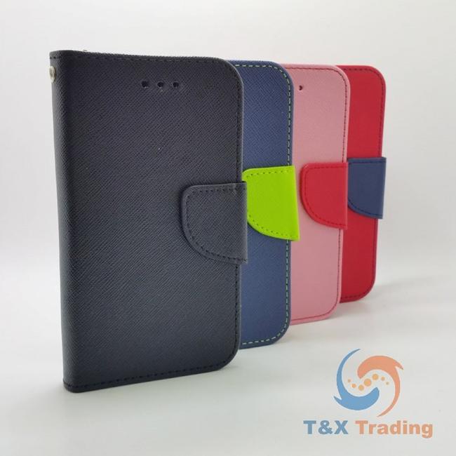 Universal M (4.2-4.4 inch) - Book Style Wallet Case with Strap