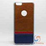 Apple iPhone 6 Plus / 6S Plus - WUW Leather Coated Silicone Hard Case