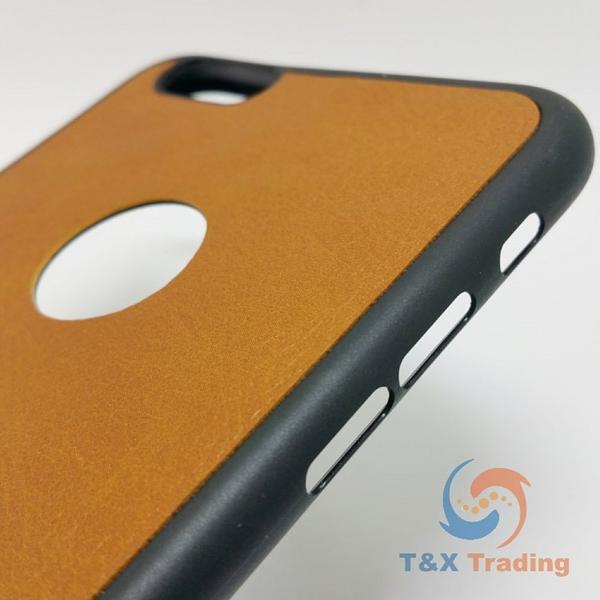 Apple iPhone 6 / 6S - WUW Leather Coated Silicone Hard Case