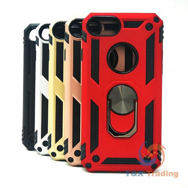 Apple iPhone 6+ / 6S+ / 7+ / 8 Plus - Transformer Magnet Enabled Case with Ring Kickstand