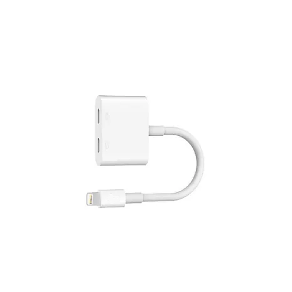Double IP Socket Adapter Lightning to Audio and Charging