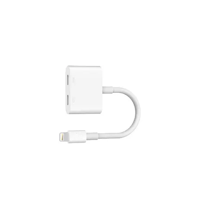 Double IP Socket Adapter Lightning to Audio and Charging