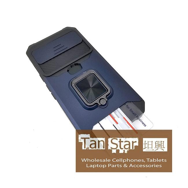 Google Pixel 9a - Secure Card Holder Magnet Enabled Case with Ring Kickstand