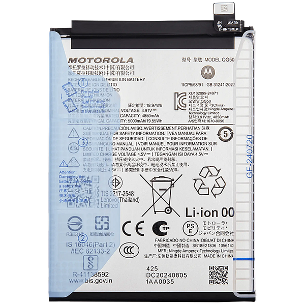 replacement battery QG50 for Motorola Moto G35 XT2433