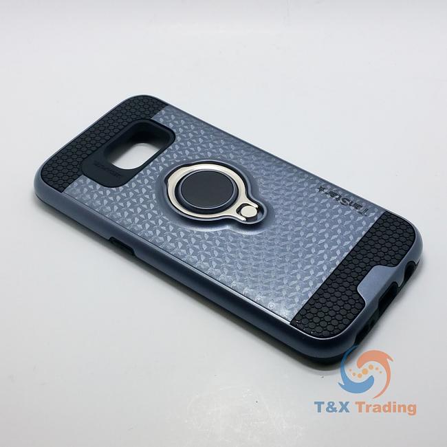 Samsung Galaxy S7 Edge - TanStar Magnet Enabled Case with Ring Kickstand