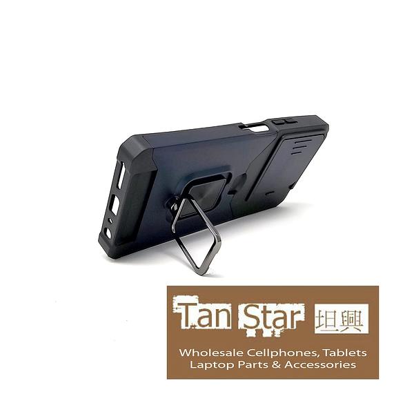 Motorola Moto G Play 2025 - Secure Card Holder Magnet Enabled Case with Ring Kickstand