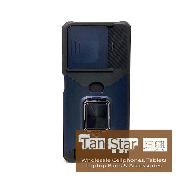 Motorola Moto G Play 2025 - Secure Card Holder Magnet Enabled Case with Ring Kickstand