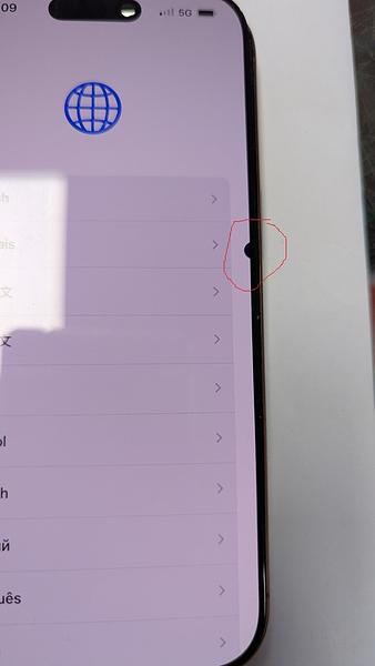 LCD Digitizer Assembly OEM for iPhone 16 Pro (original pull, side has spot)