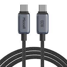 Miccell 60W TYPE-C TO TYPE C Data Charging Cable Charger 1 Meter