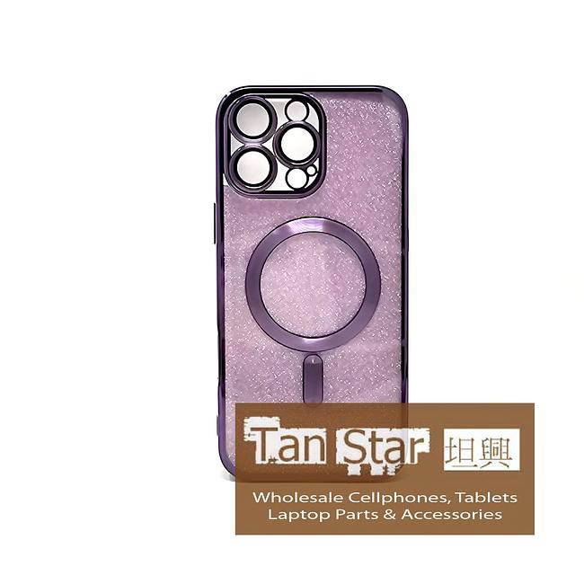 Apple iPhone 16 - SPARKLE Chrome Edge Magnet RING Silicone Case