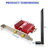 WiFi 6 Card AX 3000Mbps PCIe Network Card AX200 802.11AX 2.4Ghz/5.8Ghz with Bluetooth 5.1 & Heat Sink Wireless PCI Express Wi-Fi Adapters Dual Band Antenna for Windows 10 64-bit