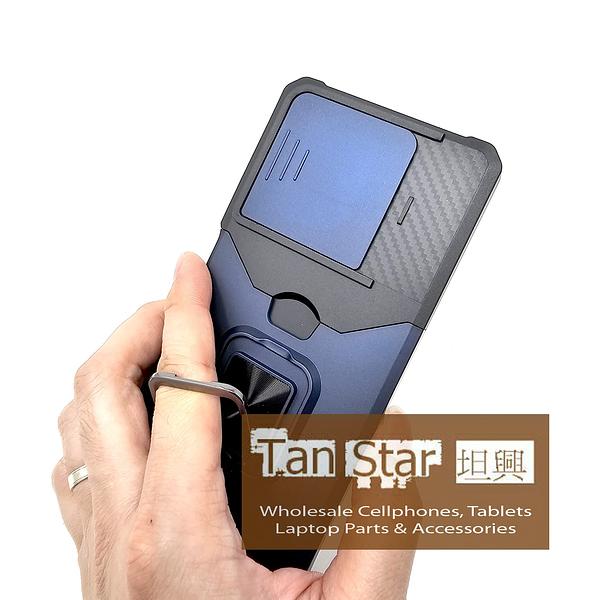 Motorola Moto G Play 2025 - Secure Card Holder Magnet Enabled Case with Ring Kickstand