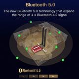 WiFi 6 Card AX 3000Mbps PCIe Network Card AX200 802.11AX 2.4Ghz/5.8Ghz with Bluetooth 5.1 & Heat Sink Wireless PCI Express Wi-Fi Adapters Dual Band Antenna for Windows 10 64-bit