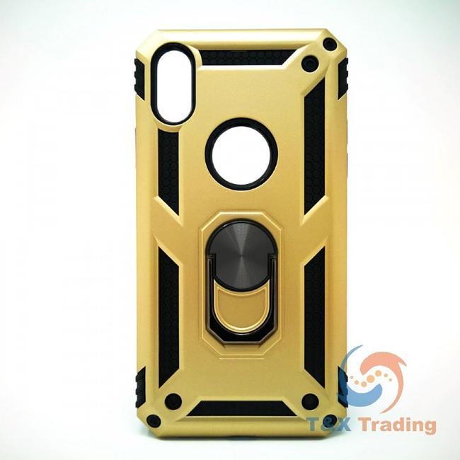 Apple iPhone XS Max - Transformer Magnet Enabled Case with Ring Kickstand