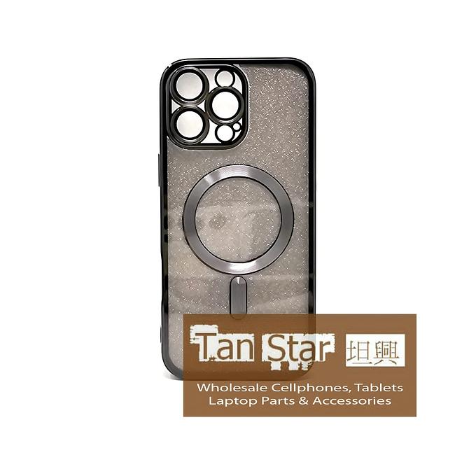 Apple iPhone 16 - SPARKLE Chrome Edge Magnet RING Silicone Case