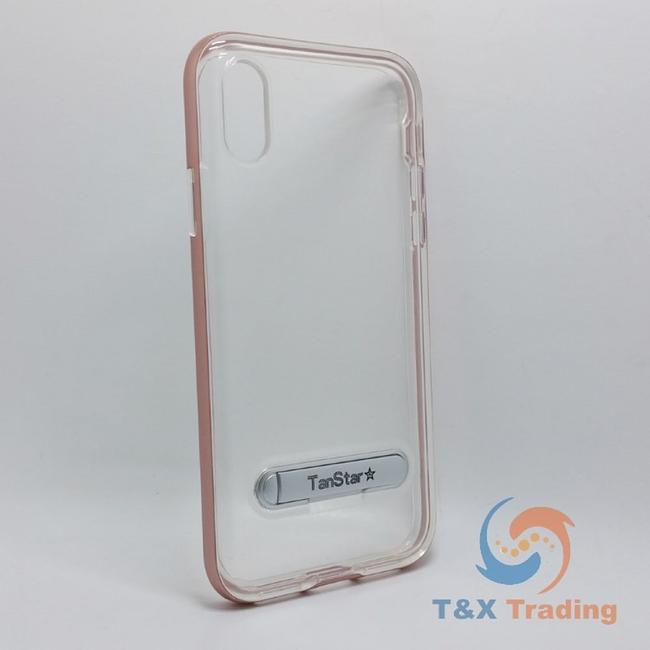 Apple iPhone X / XS - TanStar Aluminum Bumper Frame Case with Kickstand
