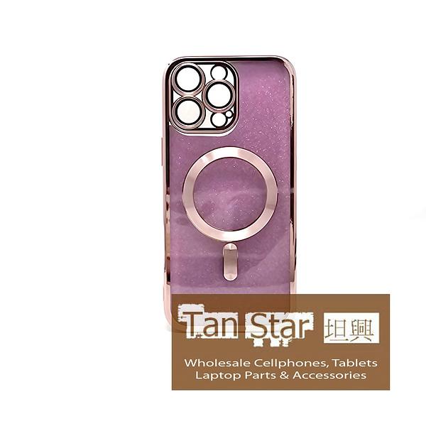 Apple iPhone 16 - SPARKLE Chrome Edge Magnet RING Silicone Case