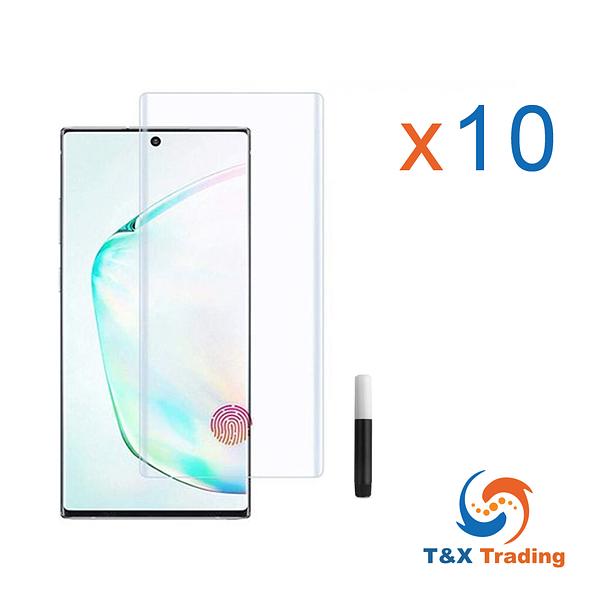 Samsung Galaxy Note 10 Plus - BOX (10Pcs) UV Tempered Glass Screen Protector