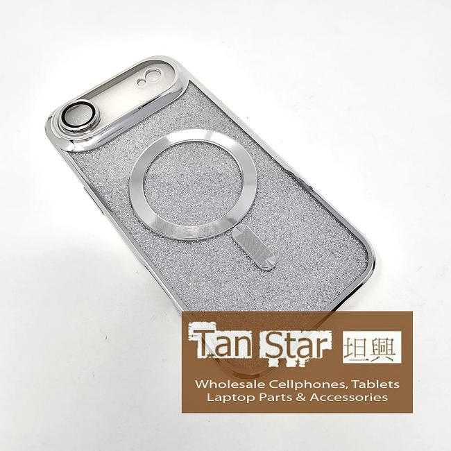 Apple iPhone 17 AIR - SPARKLE Chrome Edge Magnet RING Silicone Case