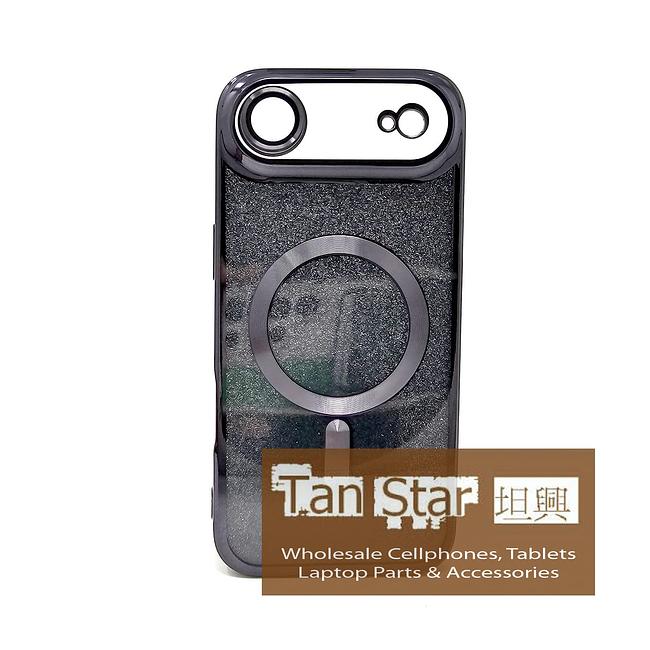 Apple iPhone 17 AIR - SPARKLE Chrome Edge Magnet RING Silicone Case