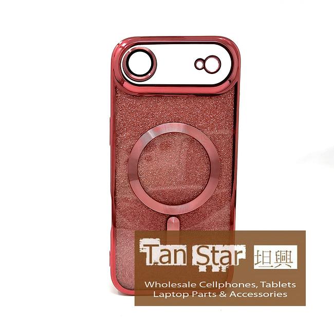 Apple iPhone 17 AIR - SPARKLE Chrome Edge Magnet RING Silicone Case