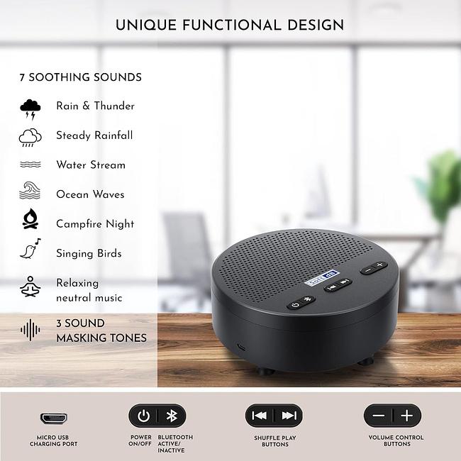 DEEP White Noise Machine & Wireless Bluetooth Speaker