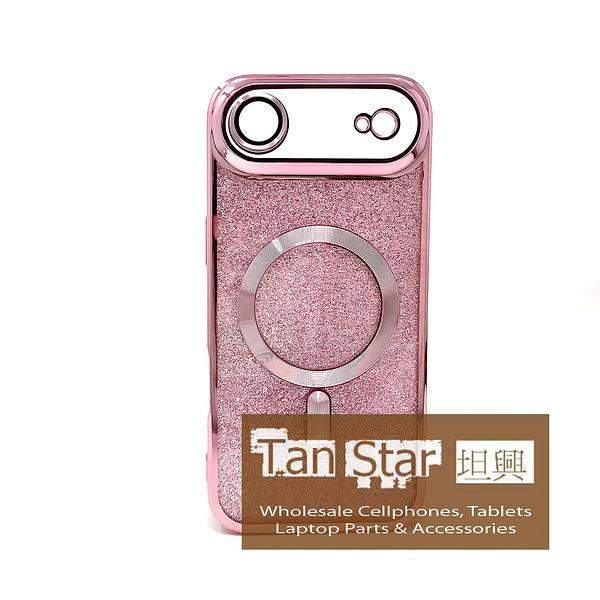 Apple iPhone 17 AIR - SPARKLE Chrome Edge Magnet RING Silicone Case