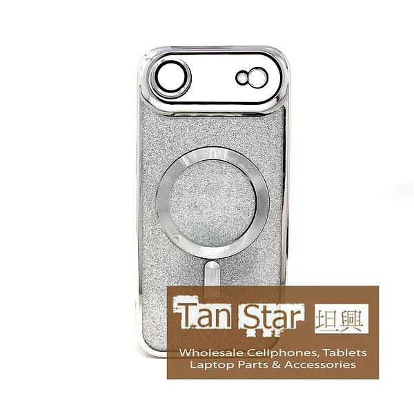 Apple iPhone 17 AIR - SPARKLE Chrome Edge Magnet RING Silicone Case